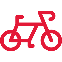 Vélo stylisé Bicicleta-Maurandy pour location à lacaune-alban-brassac-81230, design rouge moderne,